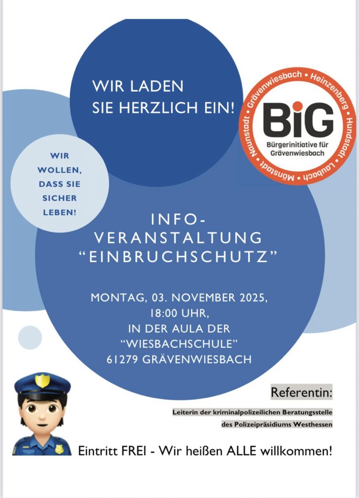 Info-Veranstaltung "Einbruchschutz"